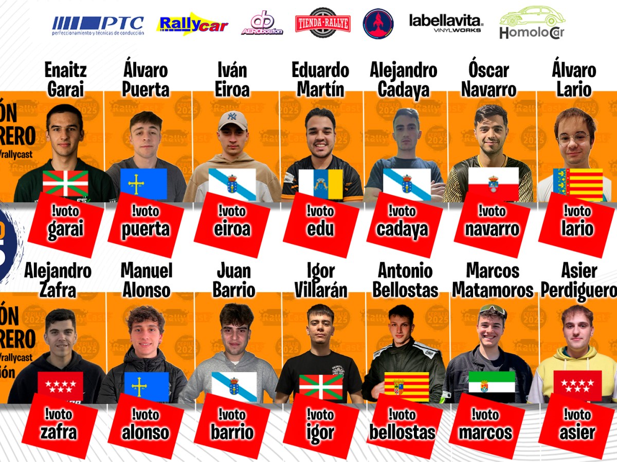 Elige a los finalistas del Cepillo RallyCast 2025 con tu&nbsp;voto